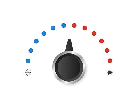 Thermometer for Hot and Cold temperature on white background. Vector illustra Stock Illustration