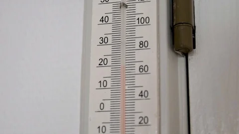 Thermometer hung on the wall 库存影片 103542521
