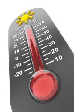 Thermometer icon - 3d illustration Stock Illustration