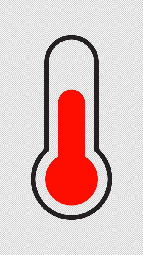 Thermometer icon animation with alpha channel Vídeo Stock 342490360
