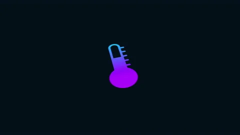 Thermometer icon animation. gradient color Stock Footage 169620636