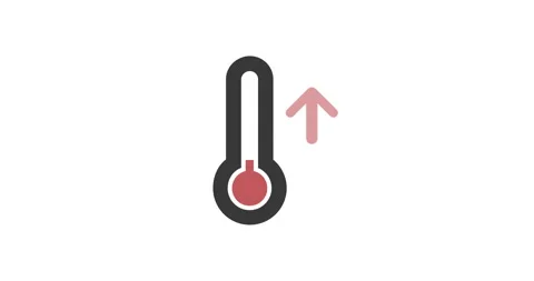 Thermometer icon animation. Temperature changes. Weather video Stock Footage 140812099