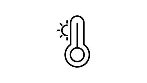 A thermometer icon animation. Temperature icon animation. Icon animation. Stock Footage 313489964