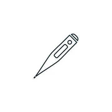Thermometer Icon Design Template Elements Stock Illustration