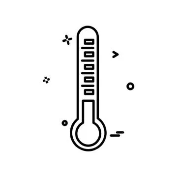 Thermometer icon design vector Stock Illustration
