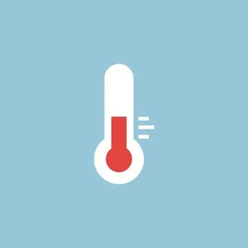 Thermometer icon , Flat design style, vector illustration. Stock Illustration