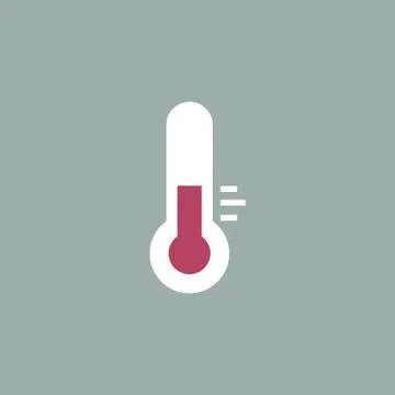 Thermometer icon , Flat design style, vector illustration Stock Illustration