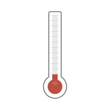 Thermometer icon flat design vector. Stock Illustration