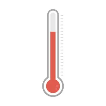 Thermometer icon flat design vector Stock Illustration