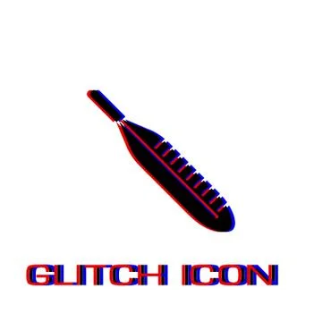 Thermometer icon flat Stock Illustration