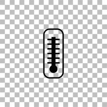 Thermometer icon flat Stock Illustration