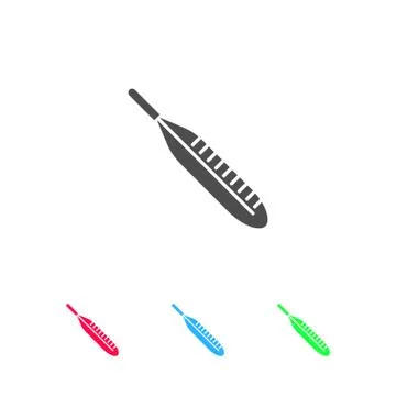 Thermometer icon flat Stock Illustration