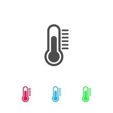 Thermometer icon flat Stock Illustration