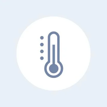 Thermometer icon isolated over white Stock Illustration