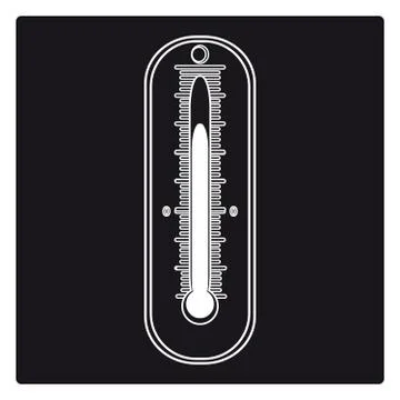 Thermometer icon isolated on white background Stock Illustration