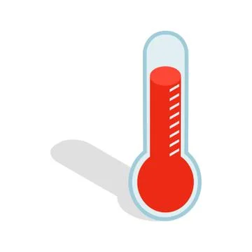 Thermometer icon, isometric 3d style Stock Illustration