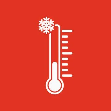 The thermometer icon. Low temperature symbol Illustrazione stock