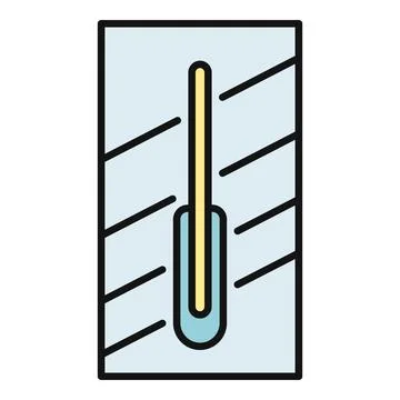 Thermometer icon measuring temperature forecast weather climate Illustrazione stock