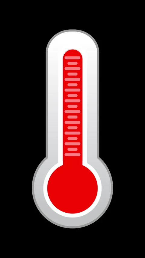 Thermometer icon seamless loop animation with rising and falling temperatur.. Vídeo Stock 347886974