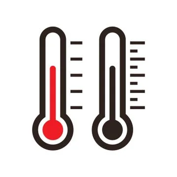 Thermometer icon set Stock Illustration