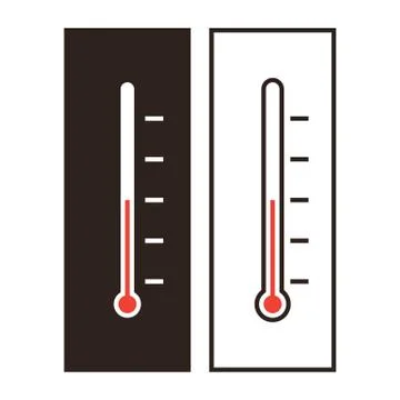 Thermometer icon set Stock Illustration