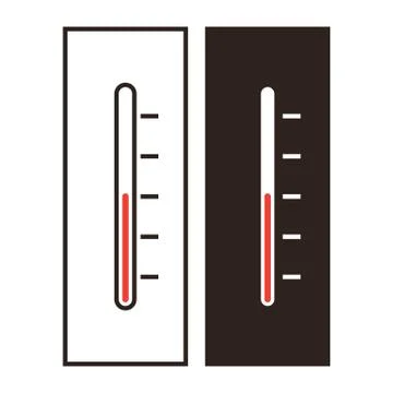 Thermometer icon set Stock Illustration