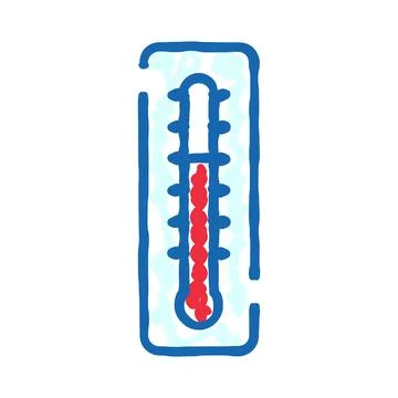 Thermometer icon showing rising temperature and heat measurement Stock Illustration