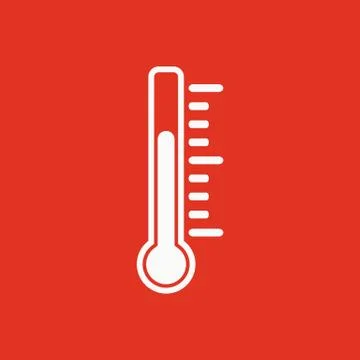 The thermometer icon. Thermometer symbol. Flat Stock-Illustration
