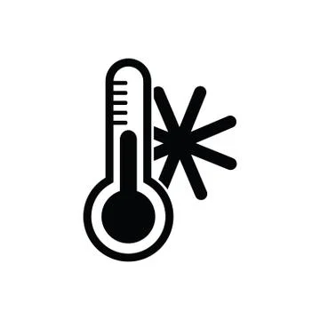 Thermometer icon vector. Cold weather icon. Temperature sign Stock Illustration