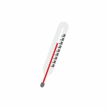 Thermometer icon. Vector design isolated on white background. Stock Illustration