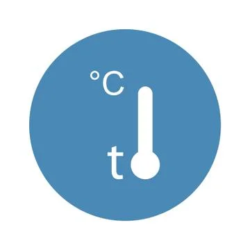 Thermometer Icon Vector flat design style Stock Illustration