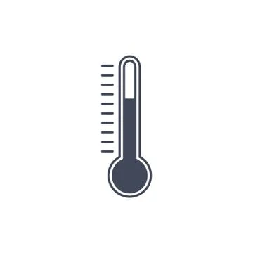 Thermometer Icon Vector flat design style Stock Illustration