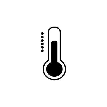 Thermometer icon , vector illustration black on white background Stock Illustration