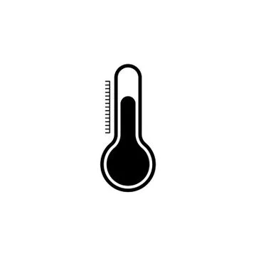 Thermometer icon , vector illustration black on white background Stock Illustration