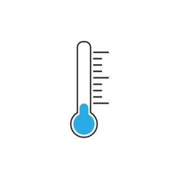 Thermometer icon, vector illustration. Cold weather. Flat design. Stock Illustration