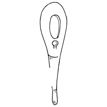 Thermometer icon. Vector illustration of electronic thermometer. Hand drawn m Stock Illustration