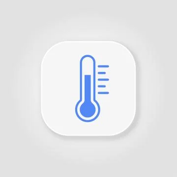 Thermometer icon vector illustration on gray background Stock Illustration