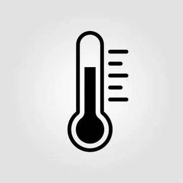 Thermometer icon vector illustration on gray background Stockillustratie