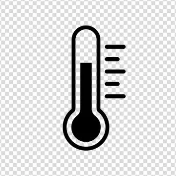 Thermometer icon vector illustration on a transparent background 스톡 일러스트