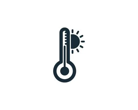 Thermometer Icon Vector Logo Template Illustration Design Stock Illustration