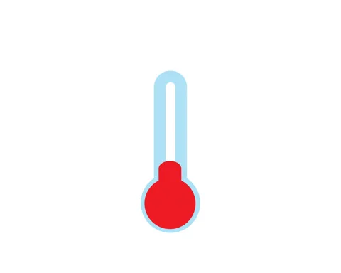 Thermometer Icon on a white background Stock Footage 147182825