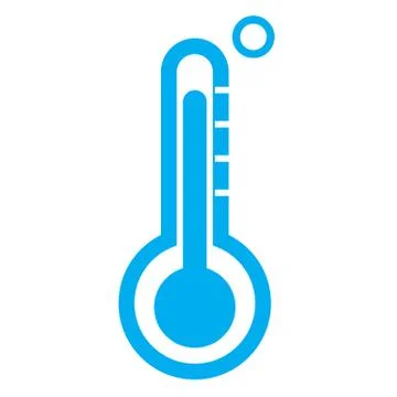 Thermometer icon on white background. Stock Illustration