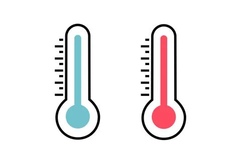 Thermometer icon on white background vector illustration Stock Illustration