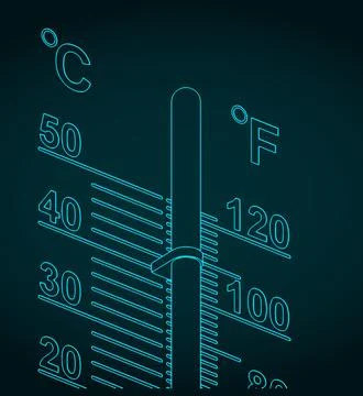 Thermometer illustration close-up Illustrazione stock