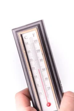 Thermometer indicates normal temperature, three-dimensional rendering Stock Photos