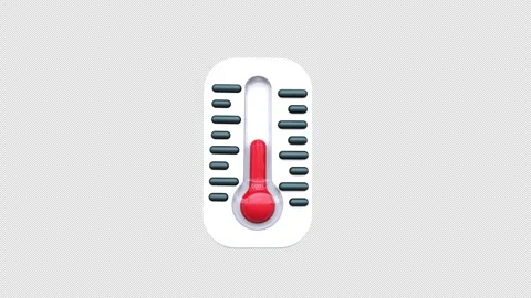 Thermometer indicating a measurement of temperature 3d animation with alpha.. Stock Footage 304572020