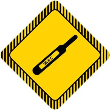 Thermometer with indication icons Stock-Illustration