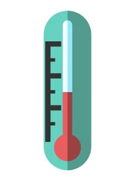 Thermometer isolated, flat style Stock Illustration