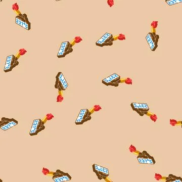 Thermometer isometric icon seamless pattern Stock Illustration