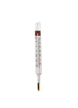 Thermometer it is isolated on a white Stock Photos